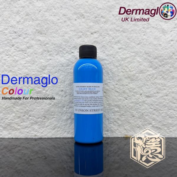 英國岱夢 - 亮藍 LIGHT BLUE - Dermaglo ink - 100ML大罐裝 - 隱龍專業刺青器材 隱龍專業刺青紋身器材,進口刺青器材,進口紋身器材,進口紋身耗材,進口紋身顏料色料,進口紋身黑色顏料色料,進口紋身彩色顏料色料,紋身電源,紋身線,紋身踏板腳踏,紋身轉印,紋身針,紋身一體針,紋身傳統長針,紋身針嘴,紋身握柄,紋身修護膏,紋身凡士林,紋身保養,紋身機,刺青機,紋身筆型機,紋身馬達機,紋身直驅機,紋身彈片機,紋身線圈機,紋身床,紋身工作車,紋身扶手,紋身用品,紋身套組。