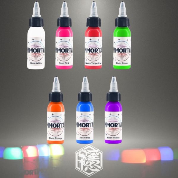 IMMORTAL牌 - UV螢光色料 螢光色系 大罐1OZ 30ML 7色套組 (單罐/套組)可選擇 - 隱龍刺青紋身器材 隱龍專業刺青紋身器材,進口刺青器材,進口紋身器材,進口紋身耗材,進口紋身顏料色料,進口紋身黑色顏料色料,進口紋身彩色顏料色料,紋身電源,紋身線,紋身踏板腳踏,紋身轉印,紋身針,紋身一體針,紋身傳統長針,紋身針嘴,紋身握柄,紋身修護膏,紋身凡士林,紋身保養,紋身機,刺青機,紋身筆型機,紋身馬達機,紋身直驅機,紋身彈片機,紋身線圈機,紋身床,紋身工作車,紋身扶手,紋身用品,紋身套組。