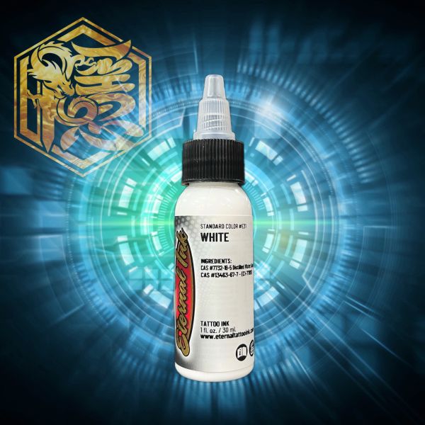 WHITE - 亮白色 - 1oz(30ml) - 伊特諾 Eternal Ink - 隱龍刺青紋身器材 隱龍專業刺青紋身器材,進口刺青器材,進口紋身器材,進口紋身耗材,進口紋身顏料色料,進口紋身黑色顏料色料,進口紋身彩色顏料色料,紋身電源,紋身線,紋身踏板腳踏,紋身轉印,紋身針,紋身一體針,紋身傳統長針,紋身針嘴,紋身握柄,紋身修護膏,紋身凡士林,紋身保養,紋身機,刺青機,紋身筆型機,紋身馬達機,紋身直驅機,紋身彈片機,紋身線圈機,紋身床,紋身工作車,紋身扶手,紋身用品,紋身套組。