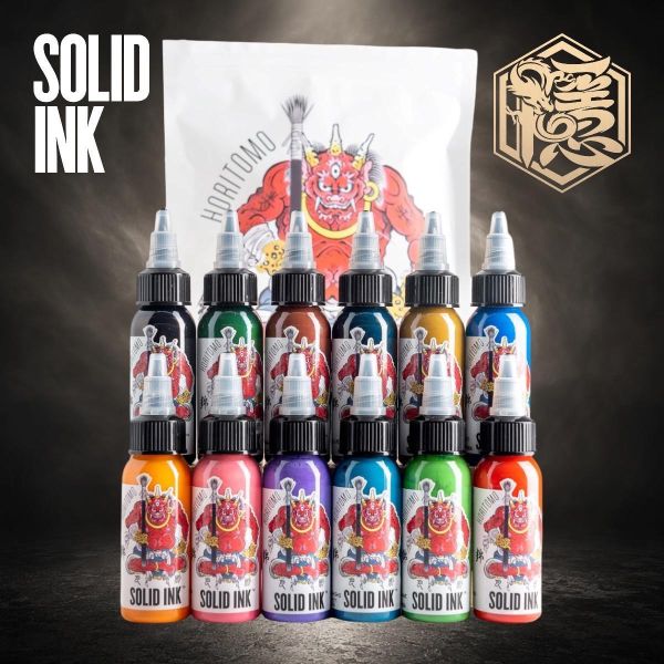 SOLID INK - HORI TOMO - 1OZ 十二色套裝組 - 隱龍刺青紋身器材 隱龍專業刺青紋身器材,進口刺青器材,進口紋身器材,進口紋身耗材,進口紋身顏料色料,進口紋身黑色顏料色料,進口紋身彩色顏料色料,紋身電源,紋身線,紋身踏板腳踏,紋身轉印,紋身皮膚筆,紋身手繪筆,紋身針嘴,紋身握柄,紋身修護膏,紋身凡士林,紋身保養,紋身機,刺青機,紋身筆型機,紋身馬達機,紋身直驅機,紋身彈片機,紋身線圈機,紋身床,紋身工作車,紋身扶手,紋身用品,紋身新手套組。