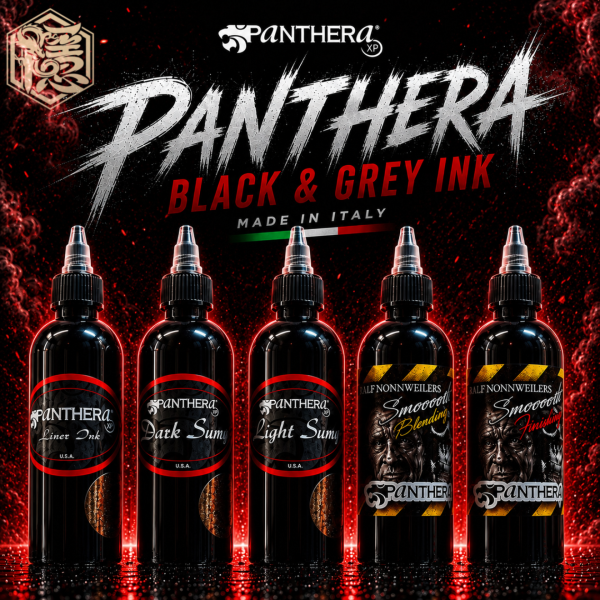 義大利豹牌 Panthera Black 常態五色漸層套裝組 - (單罐/套組)供應選購 - Panthera Ink - 隱龍刺青紋身器材 隱龍專業刺青紋身器材,進口刺青器材,進口紋身器材,進口紋身耗材,進口紋身顏料色料,進口紋身黑色顏料色料,進口紋身彩色顏料色料,紋身電源,紋身線,紋身踏板腳踏,紋身轉印,紋身針,紋身一體針,紋身傳統長針,紋身針嘴,紋身握柄,紋身修護膏,紋身凡士林,紋身保養,紋身機,刺青機,紋身筆型機,紋身馬達機,紋身直驅機,紋身彈片機,紋身線圈機,紋身床,紋身工作車,紋身扶手,紋身用品,紋身套組。