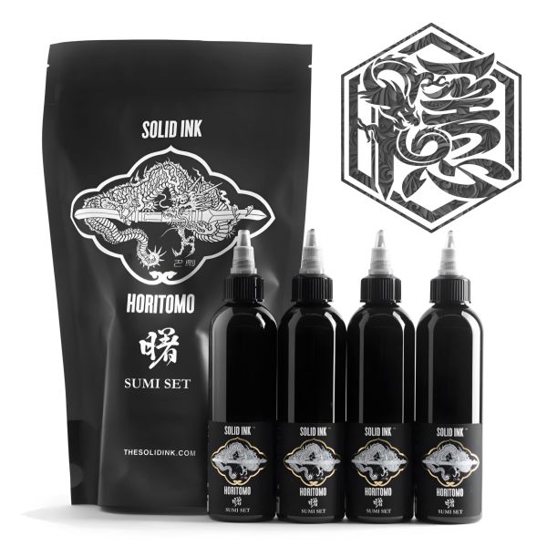 SOLID INK - HORITOMO - 4OZ - 4色日本傳統漸層色套裝組 - 隱龍刺青紋身器材 隱龍專業刺青紋身器材,進口刺青器材,進口紋身器材,進口紋身耗材,進口紋身顏料色料,進口紋身黑色顏料色料,進口紋身彩色顏料色料,紋身電源,紋身線,紋身踏板腳踏,紋身轉印,紋身皮膚筆,紋身手繪筆,紋身針嘴,紋身握柄,紋身修護膏,紋身凡士林,紋身保養,紋身機,刺青機,紋身筆型機,紋身馬達機,紋身直驅機,紋身彈片機,紋身線圈機,紋身床,紋身工作車,紋身扶手,紋身用品,紋身新手套組。