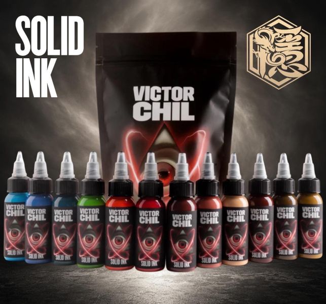 SOLID INK - VICTOR CHIL 十二色套裝組 嚴選彩色 專業紋身彩色色料套組 - 隱龍刺青紋身器材 隱龍專業刺青紋身器材,進口刺青器材,進口紋身器材,進口紋身耗材,進口紋身顏料色料,進口紋身黑色顏料色料,進口紋身彩色顏料色料,紋身電源,紋身線,紋身踏板腳踏,紋身轉印,紋身皮膚筆,紋身手繪筆,紋身針嘴,紋身握柄,紋身修護膏,紋身凡士林,紋身保養,紋身機,刺青機,紋身筆型機,紋身馬達機,紋身直驅機,紋身彈片機,紋身線圈機,紋身床,紋身工作車,紋身扶手,紋身用品,紋身新手套組。
