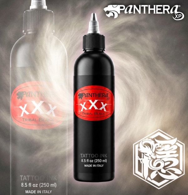 XXX最新大容量版 - 義大利豹牌 Panthera XXX Tribal Black 超級黑 8.5OZ 250ML 單罐  - Panthera Ink - 隱龍刺青紋身器材 隱龍專業刺青紋身器材,進口刺青器材,進口紋身器材,進口紋身耗材,進口紋身顏料色料,進口紋身黑色顏料色料,進口紋身彩色顏料色料,紋身電源,紋身線,紋身踏板腳踏,紋身轉印,紋身針,紋身一體針,紋身傳統長針,紋身針嘴,紋身握柄,紋身修護膏,紋身凡士林,紋身保養,紋身機,刺青機,紋身筆型機,紋身馬達機,紋身直驅機,紋身彈片機,紋身線圈機,紋身床,紋身工作車,紋身扶手,紋身用品,紋身套組。
