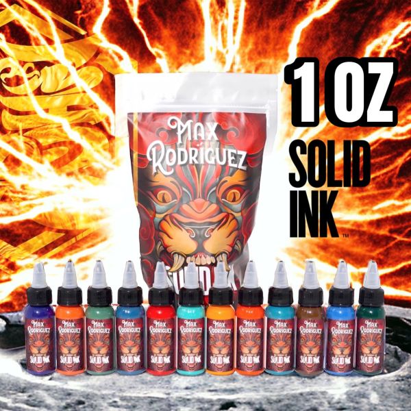 SOLID INK - MAX RODRIGUEZ - 1OZ 十二色套裝組 - 隱龍刺青紋身器材 隱龍專業刺青紋身器材,進口刺青器材,進口紋身器材,進口紋身耗材,進口紋身顏料色料,進口紋身黑色顏料色料,進口紋身彩色顏料色料,紋身電源,紋身線,紋身踏板腳踏,紋身轉印,紋身皮膚筆,紋身手繪筆,紋身針嘴,紋身握柄,紋身修護膏,紋身凡士林,紋身保養,紋身機,刺青機,紋身筆型機,紋身馬達機,紋身直驅機,紋身彈片機,紋身線圈機,紋身床,紋身工作車,紋身扶手,紋身用品,紋身新手套組。