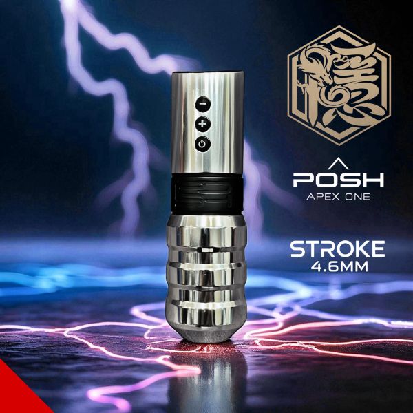 最新版 - POSH APEX 一代 無線短筆 超大容量續航 4.6MM大軸距行程 粗細握柄 刺入觸感強烈 - 隱龍刺青紋身器材 隱龍專業刺青紋身器材,進口刺青器材,進口紋身器材,進口紋身耗材,進口紋身顏料色料,進口紋身黑色顏料色料,進口紋身彩色顏料色料,紋身電源,紋身線,紋身踏板腳踏,紋身轉印,紋身針,紋身一體針,紋身傳統長針,紋身針嘴,紋身握柄,紋身修護膏,紋身凡士林,紋身保養,紋身機,刺青機,紋身筆型機,紋身馬達機,紋身直驅機,紋身彈片機,紋身線圈機,紋身床,紋身工作車,紋身扶手,紋身用品,紋身套組。