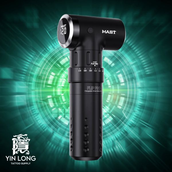MAST - FLIP PRO 七段無線調節紋身筆型機 LED顯示頻 全套組 - 黑款 - (2.6~4.0軸距可調) - 隱龍刺青紋身器材 隱龍專業刺青紋身器材,進口刺青器材,進口紋身器材,進口紋身耗材,進口紋身顏料色料,進口紋身黑色顏料色料,進口紋身彩色顏料色料,紋身電源,紋身線,紋身踏板腳踏,紋身轉印,紋身針,紋身一體針,紋身傳統長針,紋身針嘴,紋身握柄,紋身修護膏,紋身凡士林,紋身保養,紋身機,刺青機,紋身筆型機,紋身馬達機,紋身直驅機,紋身彈片機,紋身線圈機,紋身床,紋身工作車,紋身扶手,紋身用品,紋身套組。