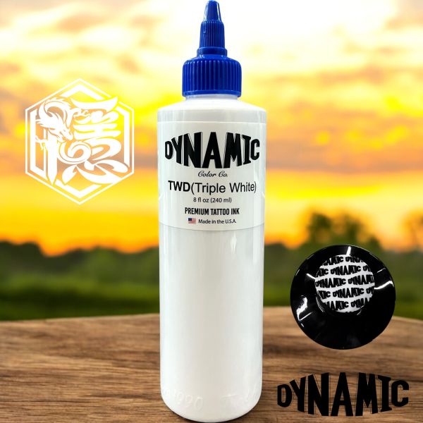 三倍白 - TWD Triple White - 8oz(240ml) - Dynamic Ink - 隱龍刺青紋身器材 隱龍專業刺青紋身器材,進口刺青器材,進口紋身器材,進口紋身耗材,進口紋身顏料色料,進口紋身黑色顏料色料,進口紋身彩色顏料色料,紋身電源,紋身線,紋身踏板腳踏,紋身轉印,紋身皮膚筆,紋身針嘴,紋身握柄,紋身修護膏,紋身凡士林,紋身保養,紋身機,刺青機,紋身筆型機,紋身馬達機,紋身直驅機,紋身彈片機,紋身線圈機,紋身床,紋身工作車,紋身扶手,紋身用品,紋身新手套組。