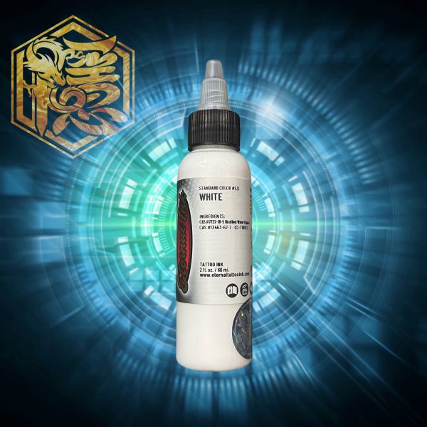 WHITE - 亮白色 - 2oz(60ml) - 伊特諾 Eternal Ink - 隱龍刺青紋身器材 隱龍專業刺青紋身器材,進口刺青器材,進口紋身器材,進口紋身耗材,進口紋身顏料色料,進口紋身黑色顏料色料,進口紋身彩色顏料色料,紋身電源,紋身線,紋身踏板腳踏,紋身轉印,紋身針,紋身一體針,紋身傳統長針,紋身針嘴,紋身握柄,紋身修護膏,紋身凡士林,紋身保養,紋身機,刺青機,紋身筆型機,紋身馬達機,紋身直驅機,紋身彈片機,紋身線圈機,紋身床,紋身工作車,紋身扶手,紋身用品,紋身套組。
