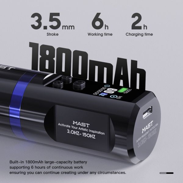 最新型MAST - HERTZ 無線變頻筆 每一針維持相同力道 適用廣泛風格 通用 點刺 刷點 紋身 - 3.5MM - 隱龍刺青紋身器材 隱龍專業刺青紋身器材,進口刺青器材,進口紋身器材,進口紋身耗材,進口紋身顏料色料,進口紋身黑色顏料色料,進口紋身彩色顏料色料,紋身電源,紋身線,紋身踏板腳踏,紋身轉印,紋身針,紋身一體針,紋身傳統長針,紋身針嘴,紋身握柄,紋身修護膏,紋身凡士林,紋身保養,紋身機,刺青機,紋身筆型機,紋身馬達機,紋身直驅機,紋身彈片機,紋身線圈機,紋身床,紋身工作車,紋身扶手,紋身用品,紋身套組。