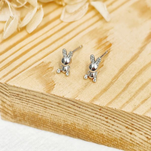 兔子 純銀,耳環,純銀耳環,耳釘