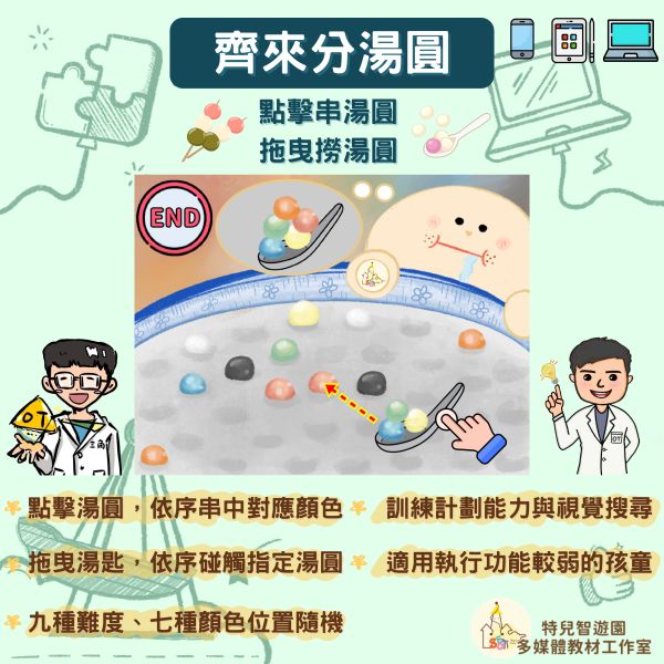 【早療】齊來分湯圓《計劃能力與視覺搜尋》 認知,執行功能,視知覺,專注力,訓練,職能治療