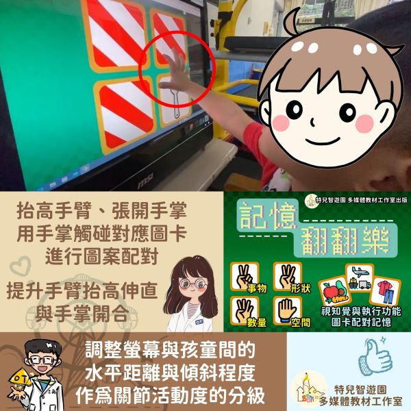 【多媒體教材應用】腦性麻痺孩童之動作訓練 腦性麻痺,發展遲緩,3C,動作,訓練,職能治療
