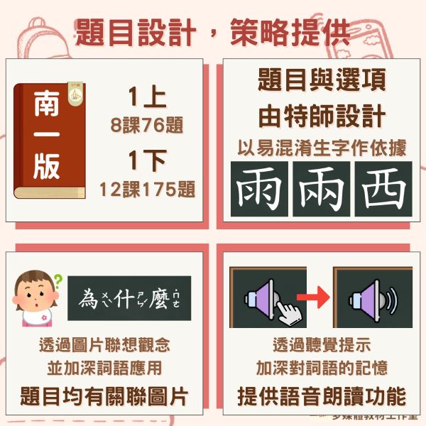 【特教_國語】識字對對碰_南一版_1年級《相似字分辨》 國語,國字,識字,教案,教學,特殊教育