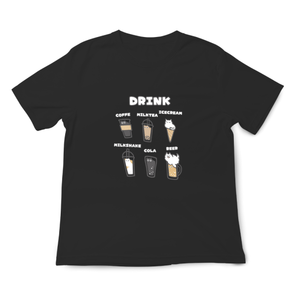 萌寵飲品 印花短袖 柴犬,貓咪,T恤,百搭,網路購物,萌經濟,可愛,卡通,狗狗,凱蒂貓