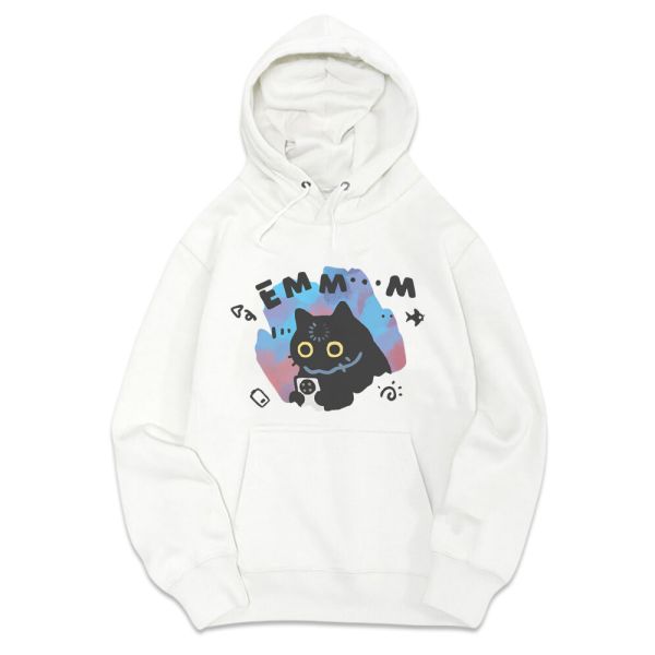 黑貓-EMMM 重磅刷毛連帽T
