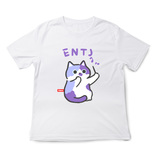 MBTI貓咪 ENTJ-指揮官 印花短袖 柴犬,貓咪,T恤,百搭,網路購物,萌經濟,可愛,卡通,狗狗,凱蒂貓