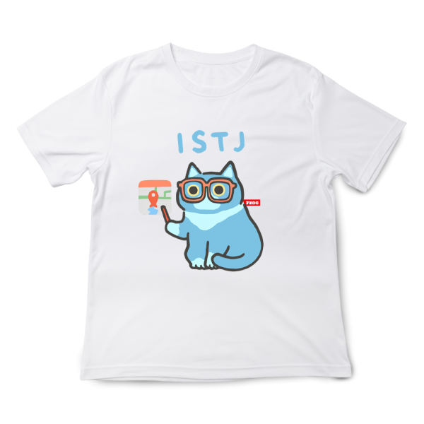 MBTI貓咪 ISTJ-物流師 印花短袖 柴犬,貓咪,T恤,百搭,網路購物,萌經濟,可愛,卡通,狗狗,凱蒂貓