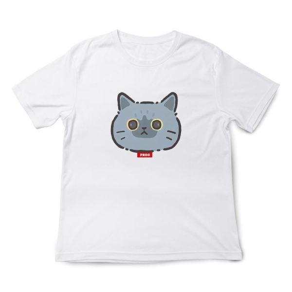 灰貓-灰貓頭 印花短袖 柴犬,貓咪,T恤,百搭,網路購物,萌經濟,可愛,卡通,狗狗,凱蒂貓