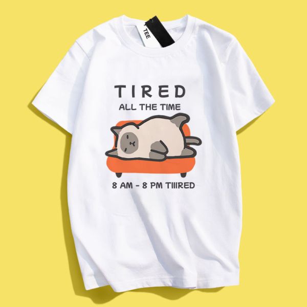 Siamese Cat Exhausted Tee Siamese Cat Exhausted Tee