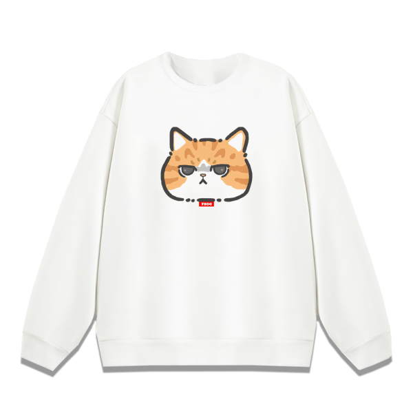 橘貓頭 重磅刷毛大學T 柴犬,貓咪,T恤,百搭,網路購物,萌經濟,可愛,卡通,狗狗,凱蒂貓