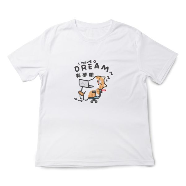 橘貓-有夢想 印花短袖 柴犬,貓咪,T恤,百搭,網路購物,萌經濟,可愛,卡通,狗狗,凱蒂貓