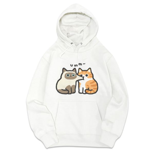 橘貓&暹羅貓-吸臉 重磅刷毛連帽T