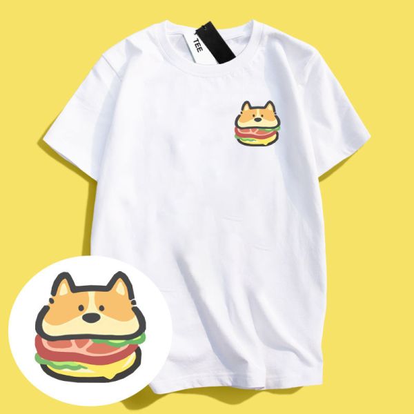 Cat & Shiba Inu Burger Tee Cat & Shiba Inu Burger Tee