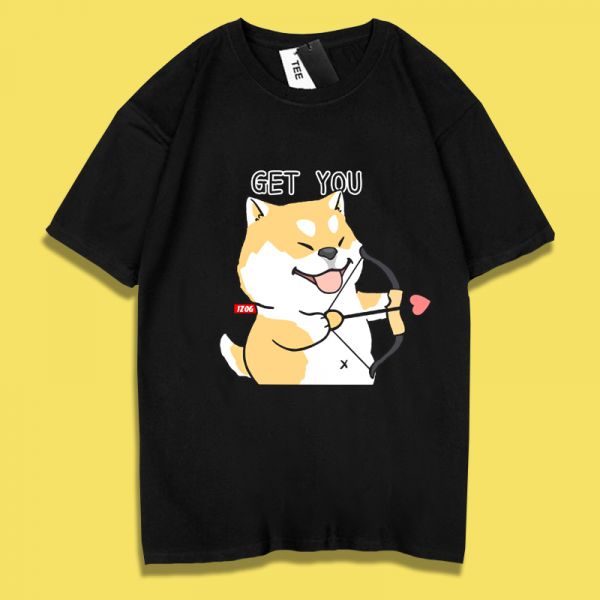 Shiba Inu & Cat GET YOU Tee Shiba Inu & Cat GET YOU Tee