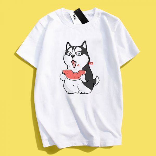 Husky Eating Watermelon Tee Husky Eating Watermelon Tee