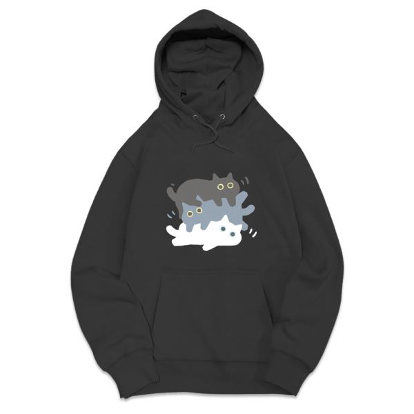 貓咪們-放鬆 重磅刷毛連帽T 