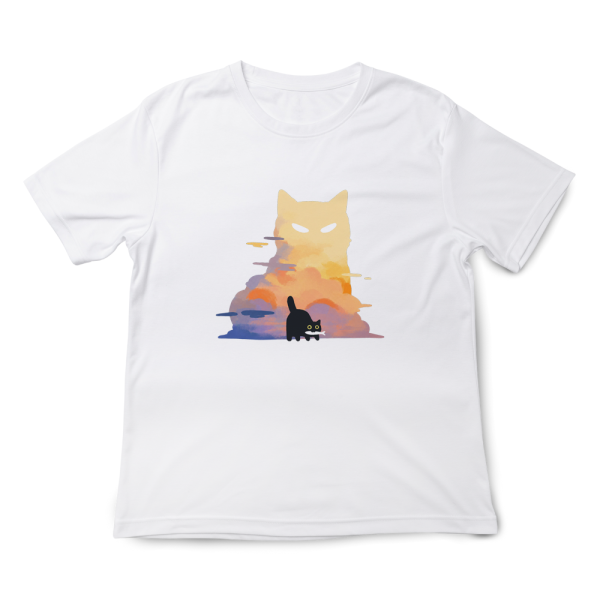 雲霞黑貓 印花短袖 柴犬,貓咪,T恤,百搭,網路購物,萌經濟,可愛,卡通,狗狗,凱蒂貓