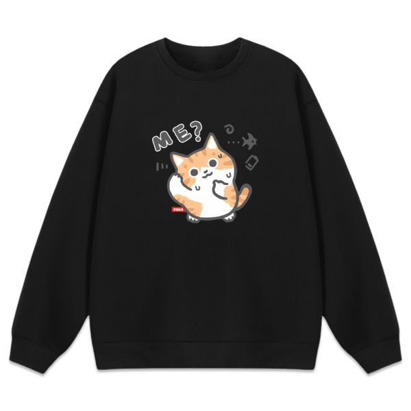 貓咪-我的問題? 重磅刷毛大學T 柴犬,貓咪,T恤,百搭,網路購物,萌經濟,可愛,卡通,狗狗,凱蒂貓