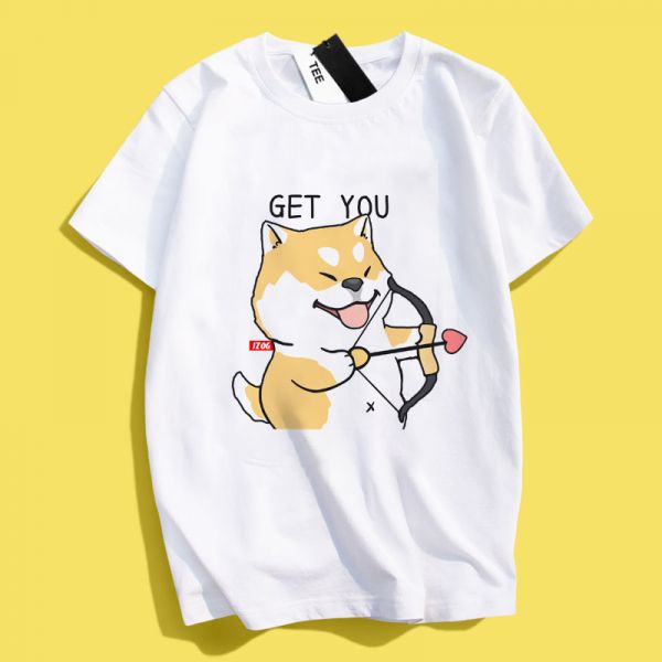 Shiba Inu & Cat GET YOU Tee Shiba Inu & Cat GET YOU Tee