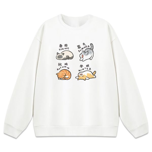 貓咪-四季 重磅刷毛大學T 柴犬,貓咪,T恤,百搭,網路購物,萌經濟,可愛,卡通,狗狗,凱蒂貓