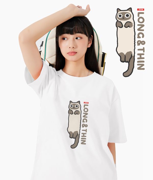 Siamese Cat Long Thin Tee Siamese Cat Long Thin Tee