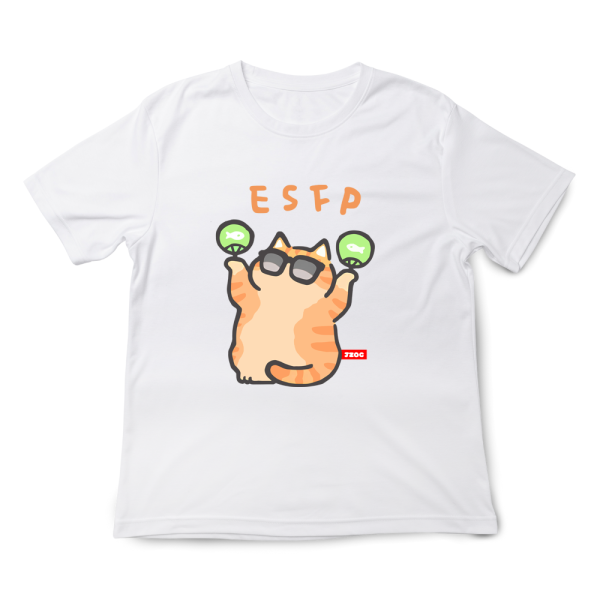 MBTI貓咪 ESFP-表演者 印花短袖 柴犬,貓咪,T恤,百搭,網路購物,萌經濟,可愛,卡通,狗狗,凱蒂貓