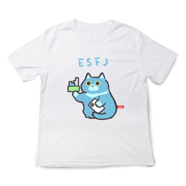 MBTI貓咪 ESFJ-執政官 印花短袖 柴犬,貓咪,T恤,百搭,網路購物,萌經濟,可愛,卡通,狗狗,凱蒂貓