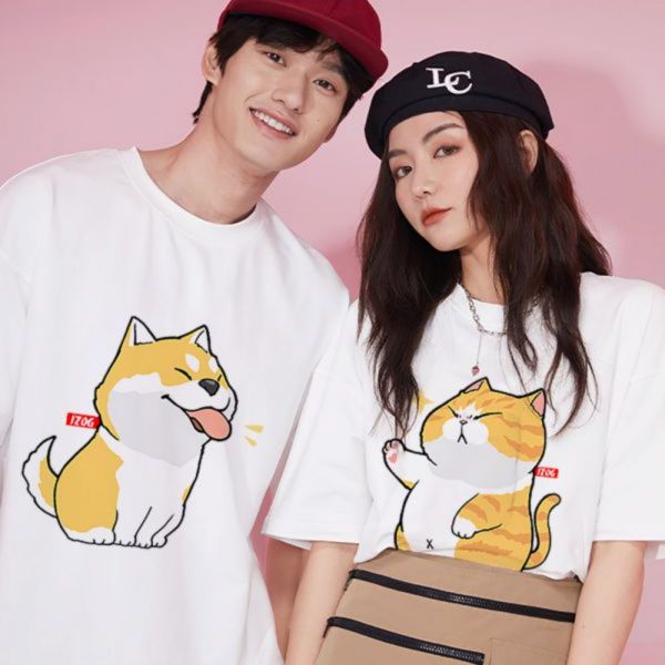 Cat & Shiba Inu Don't Touch Me Tee Cat & Shiba Inu Don't Touch Me Tee