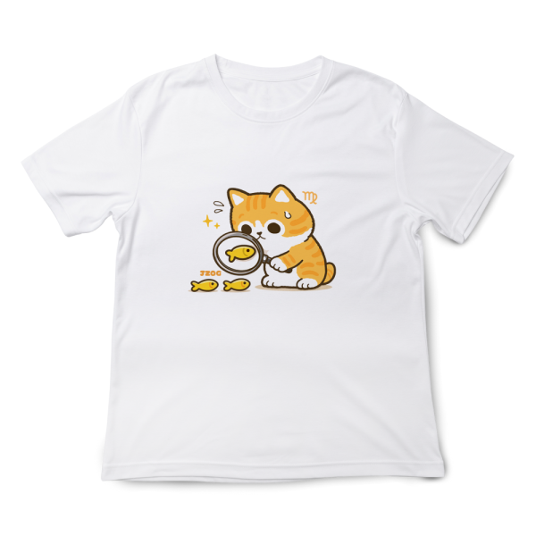 貓咪十二星座-處女座 印花短袖 柴犬,貓咪,T恤,百搭,網路購物,萌經濟,可愛,卡通,狗狗,凱蒂貓