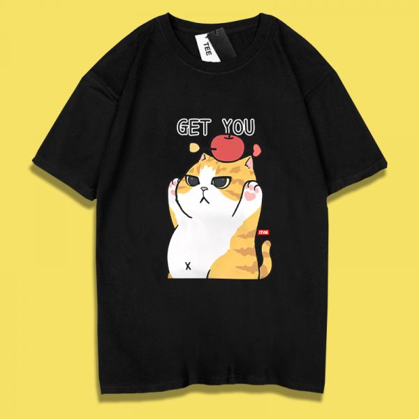 Shiba Inu & Cat GET YOU Tee Shiba Inu & Cat GET YOU Tee