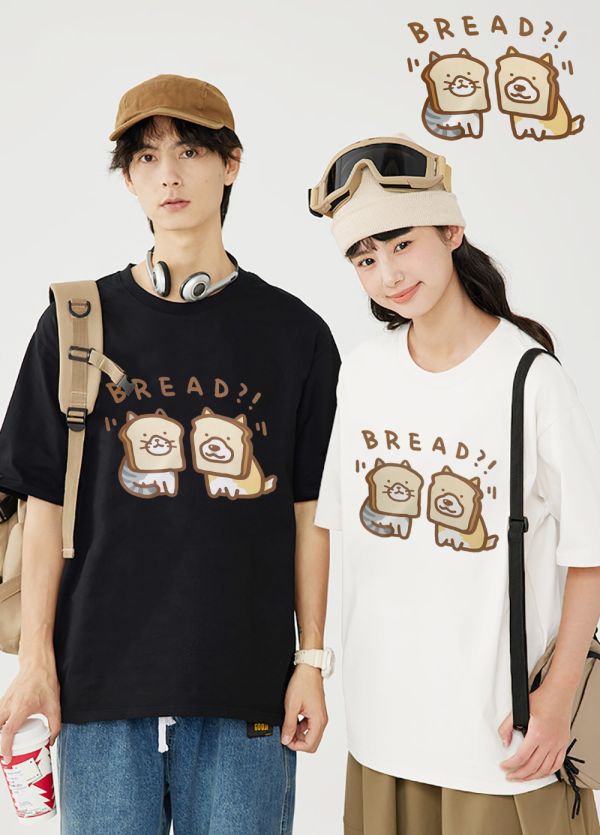 Cat & Shiba Inu Bread Tee Cat & Shiba Inu Bread Tee