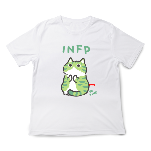 MBTI貓咪 INFP-調停者 印花短袖 柴犬,貓咪,T恤,百搭,網路購物,萌經濟,可愛,卡通,狗狗,凱蒂貓
