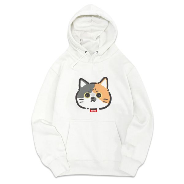 花貓頭 重磅刷毛連帽T 