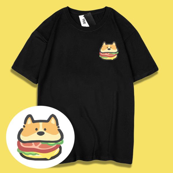 Cat & Shiba Inu Burger Tee Cat & Shiba Inu Burger Tee