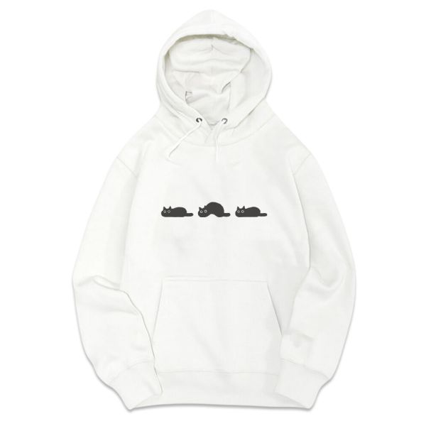 黑貓-毛毛蟲 重磅刷毛連帽T 