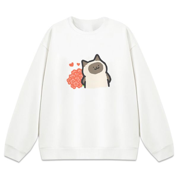 貓咪-情人節 重磅刷毛大學T 柴犬,貓咪,T恤,百搭,網路購物,萌經濟,可愛,卡通,狗狗,凱蒂貓