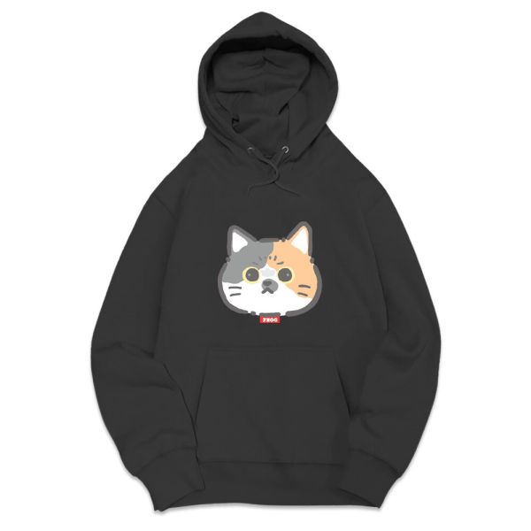 花貓頭 重磅刷毛連帽T 