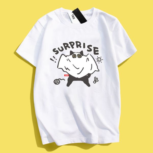 Surprised Black Cat Tee Surprised Black Cat Tee