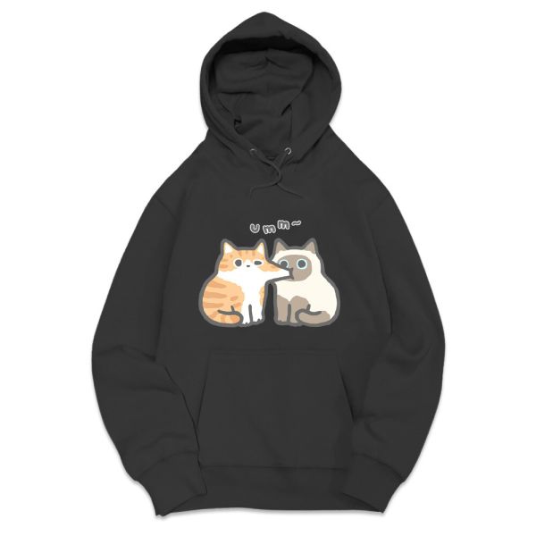 橘貓&暹羅貓-吸臉 重磅刷毛連帽T